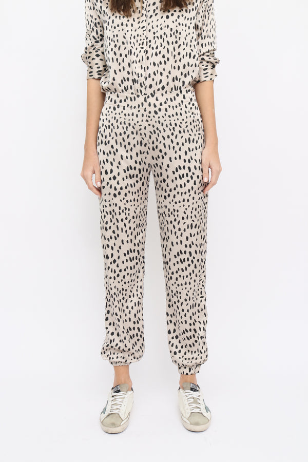 Allegra Pants in Spots beige print